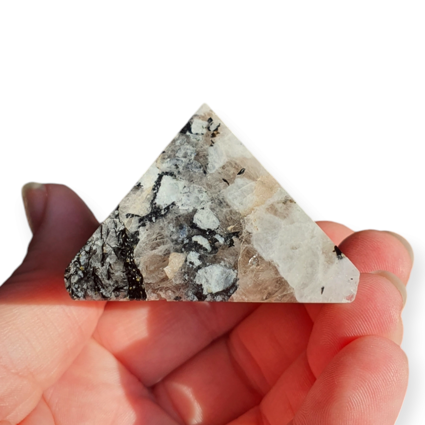 Crystals - Rainbow Moonstone Polished Pyramid