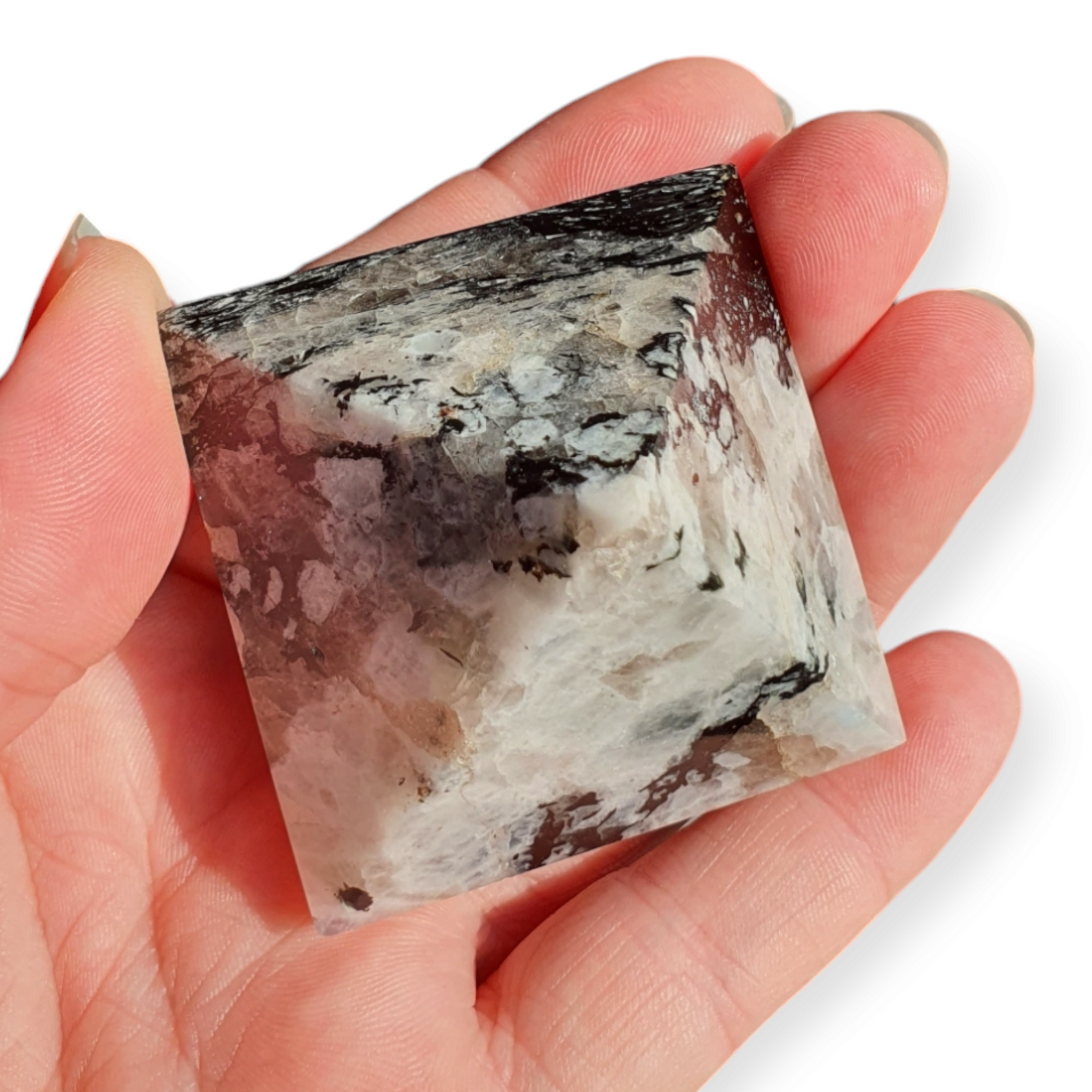 Crystals - Rainbow Moonstone Polished Pyramid