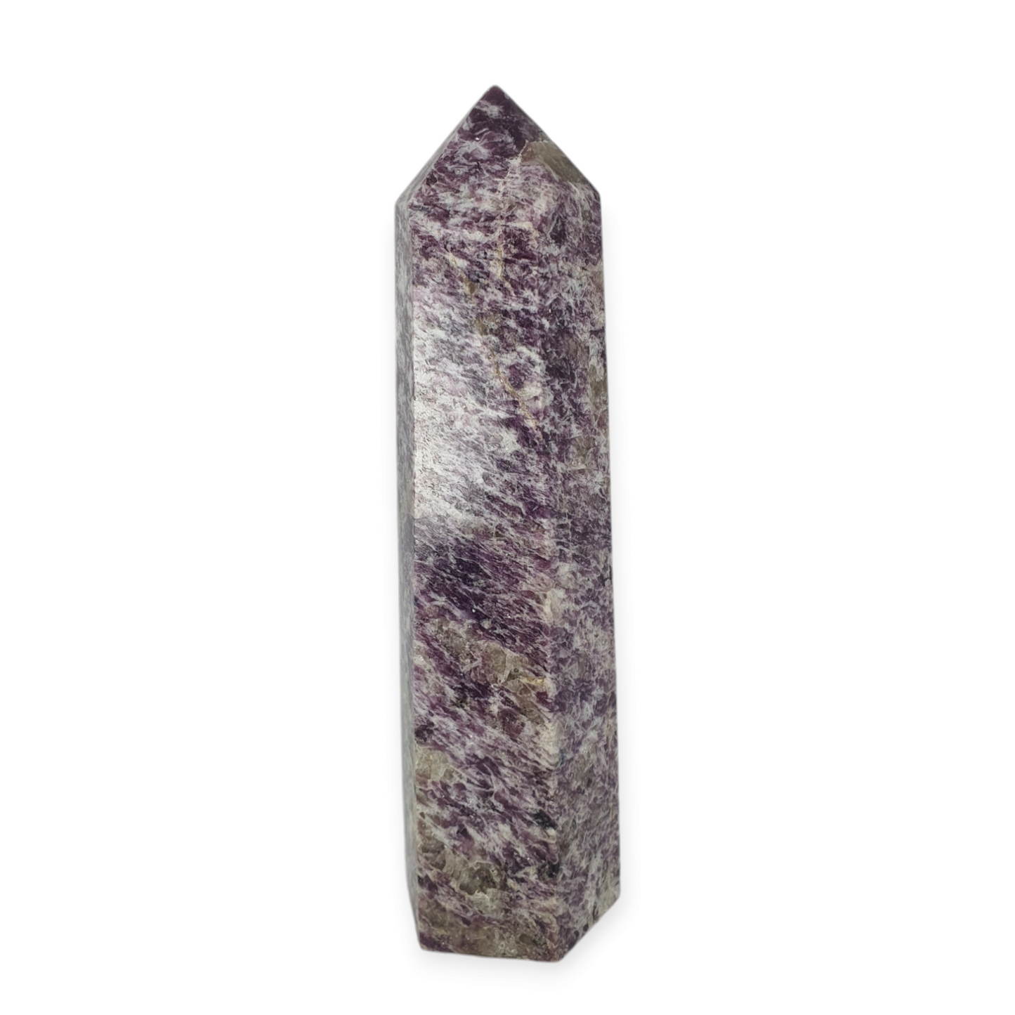 Crystals - Lepidolite with Smoky Quartz Polished Generator/Point