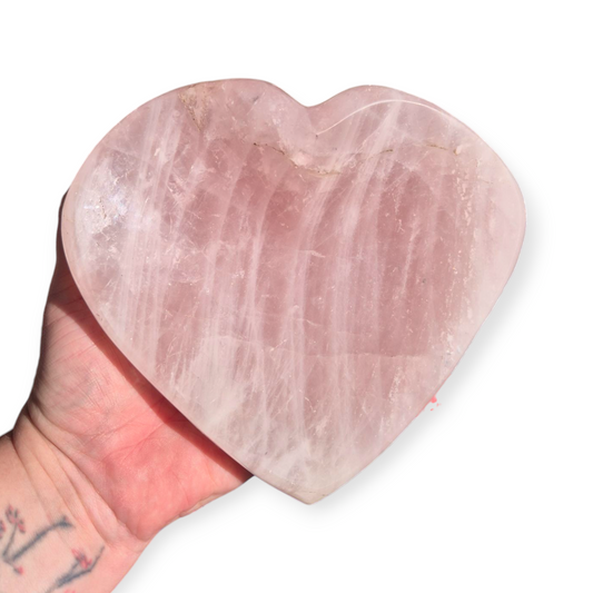 Crystals - Rose Quartz Heart Shaped Bowl