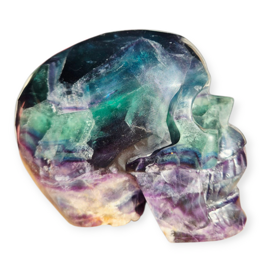 Crystals - Rainbow Fluorite Skull