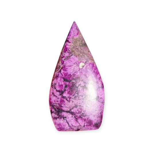 Crystals - Purpurite Polished Teardrop Carving - Rare Stone