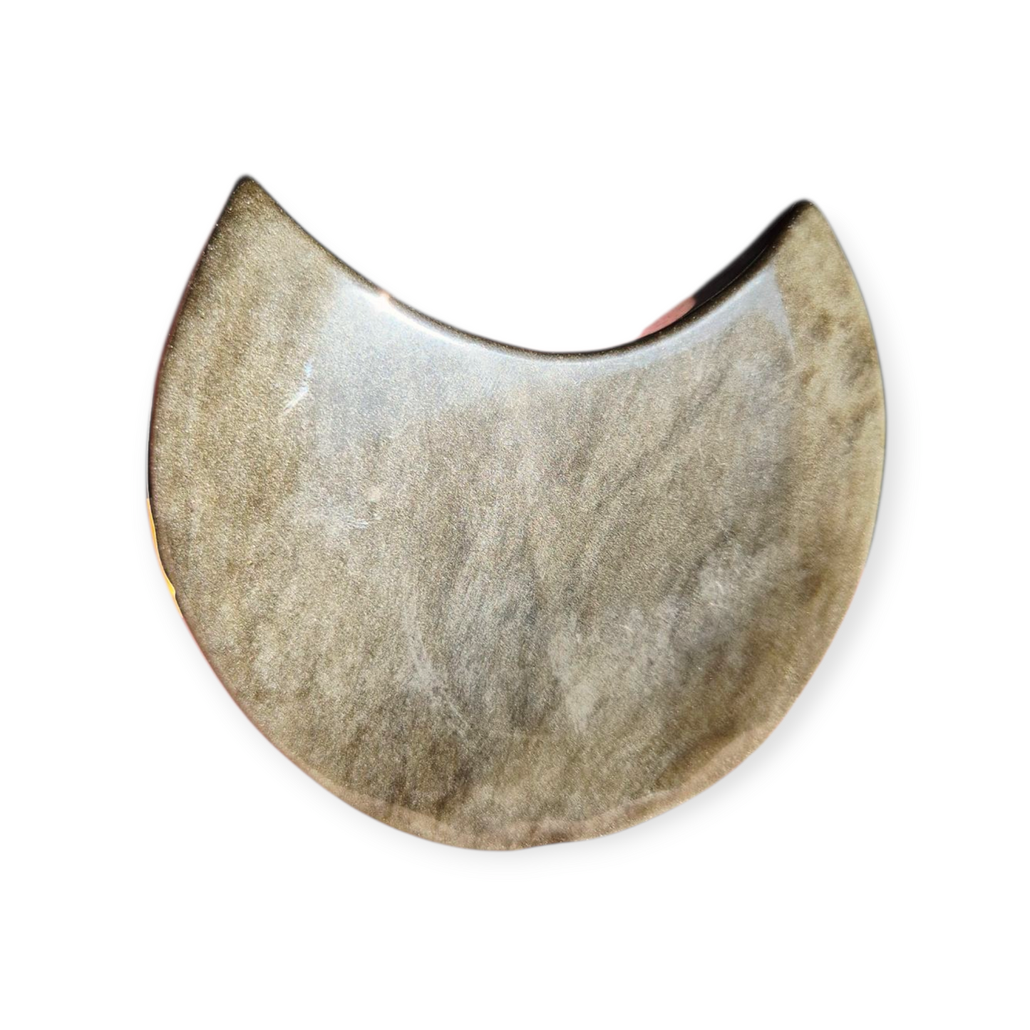 Crystals - Obsidian (Gold Sheen) Moon Carving