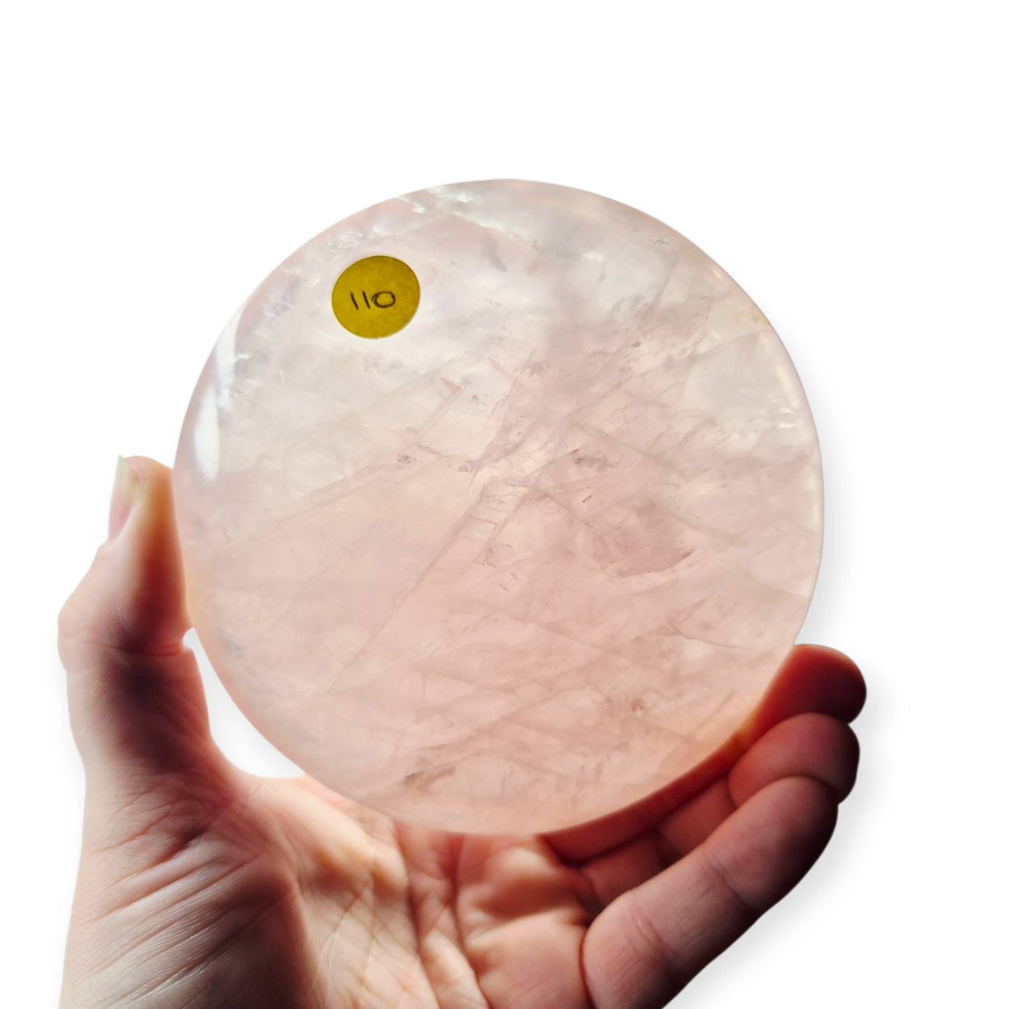Crystals - Rose Quartz Discus/Disc Freeform