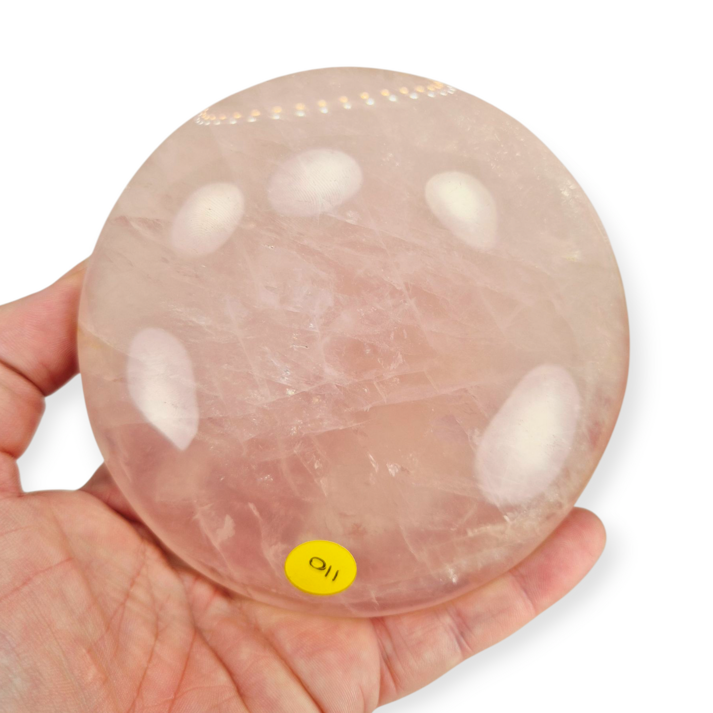 Crystals - Rose Quartz Discus/Disc Freeform