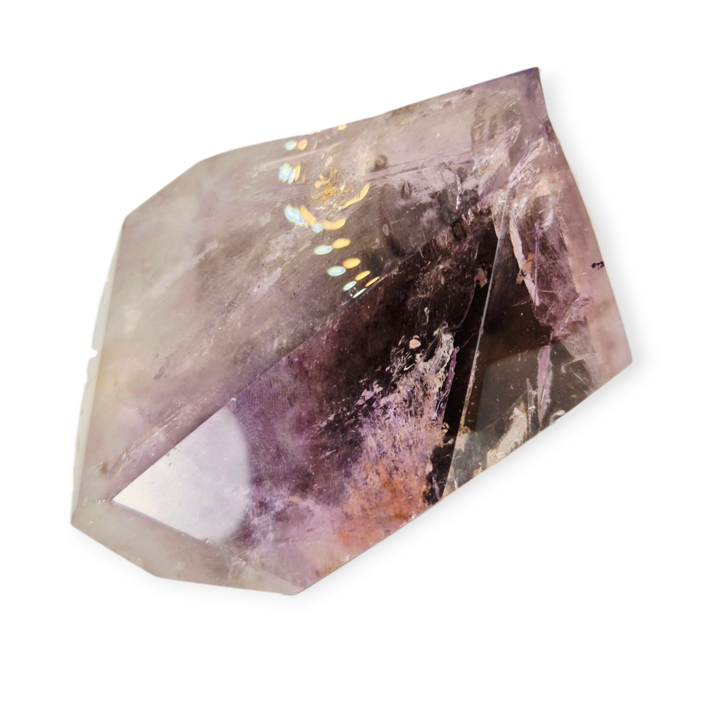 Crystals - Amethyst and Smoky Quartz Polished Point