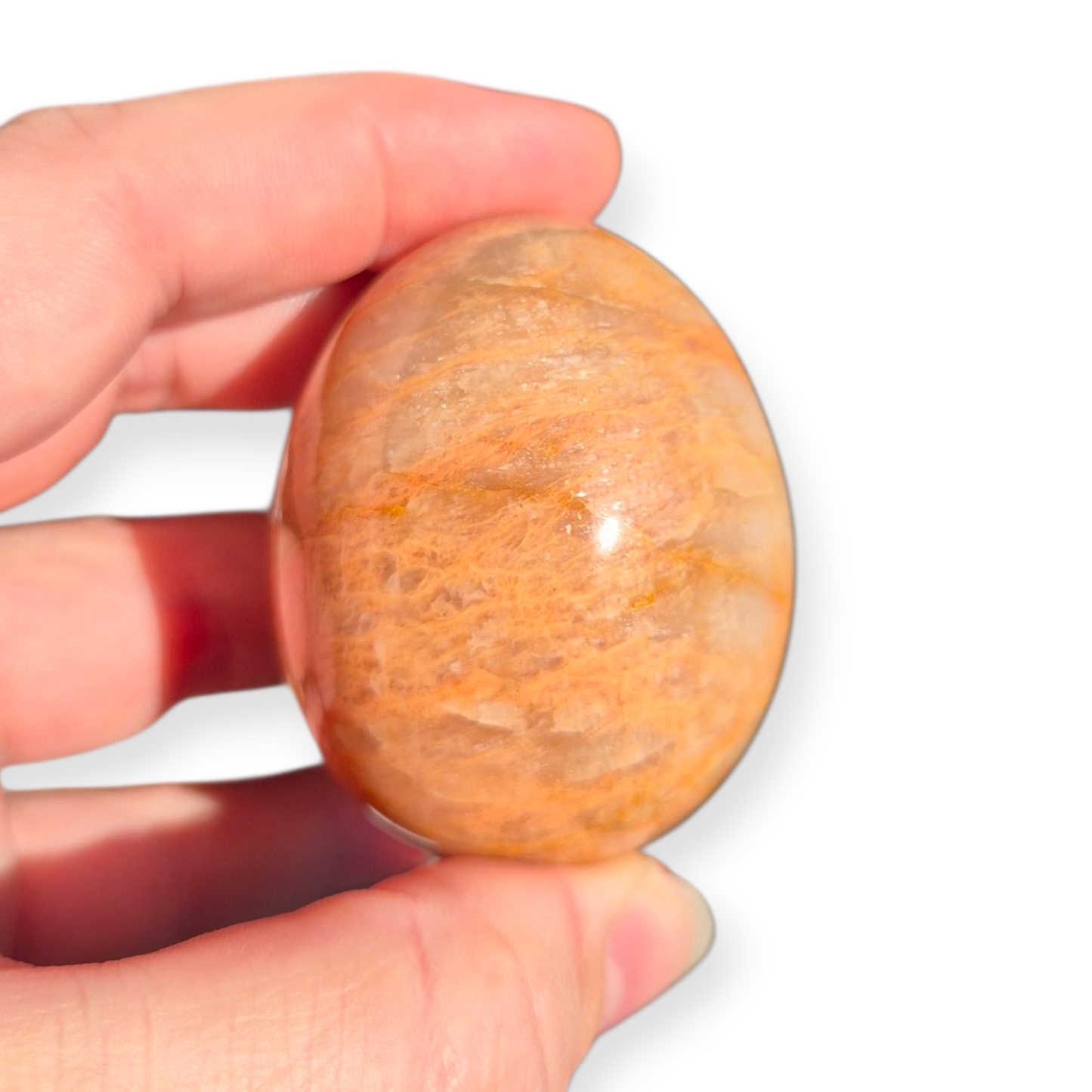 Crystals - Peach Moonstone Polished Egg