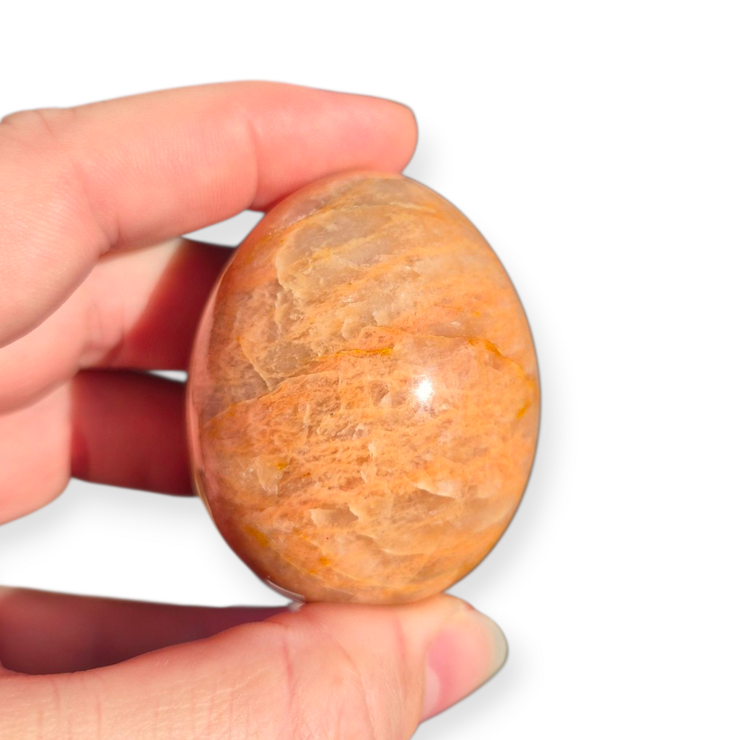 Crystals - Peach Moonstone Polished Egg