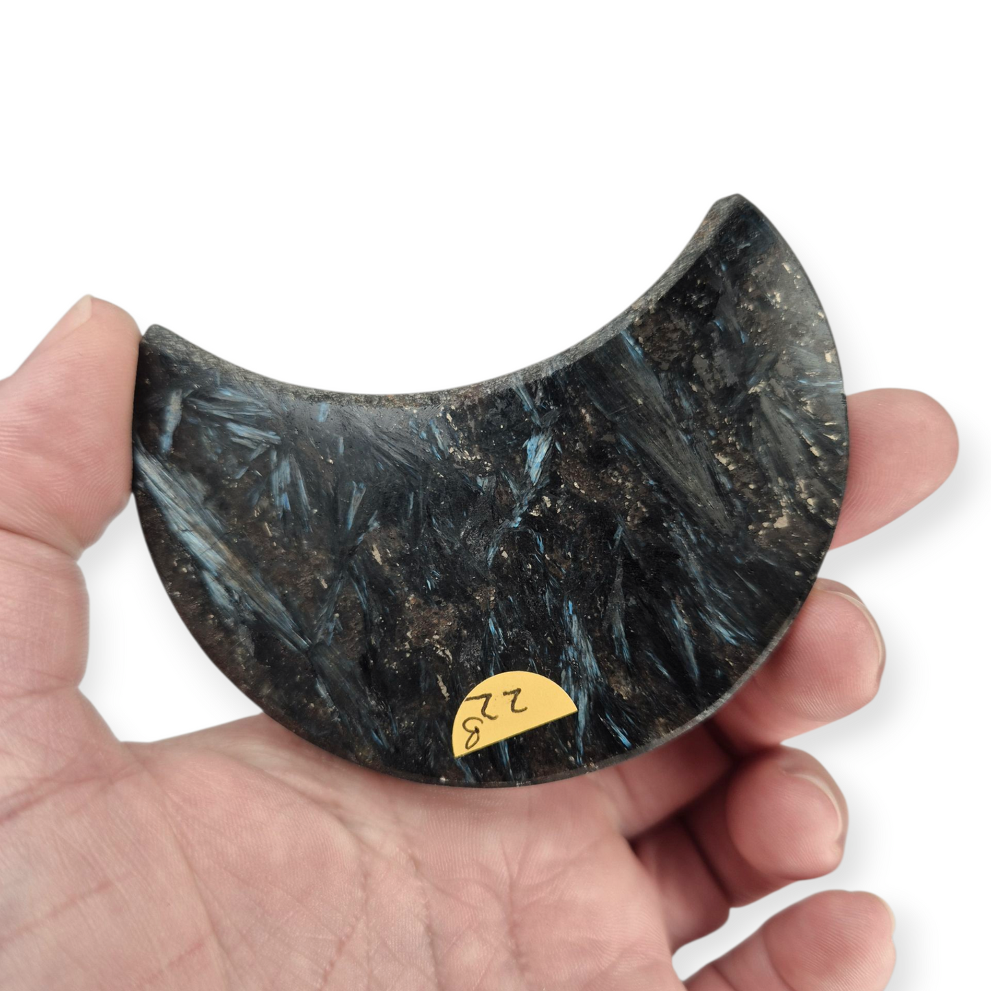 Crystals - Arfvedsonite Moon Carving