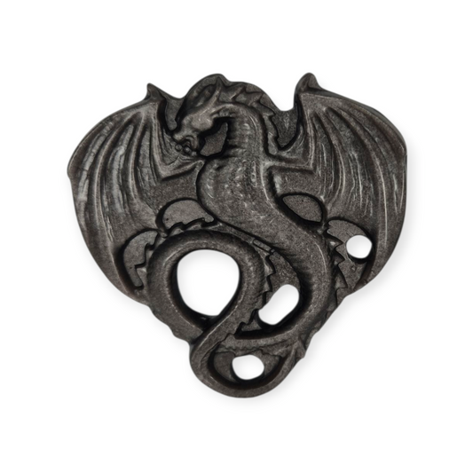 Crystals - Silver Sheen Obsidian Dragon Carving