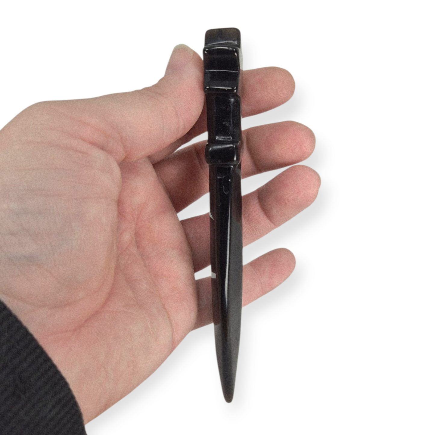 Crystals - Silver Sheen Obsidian Dagger Carving