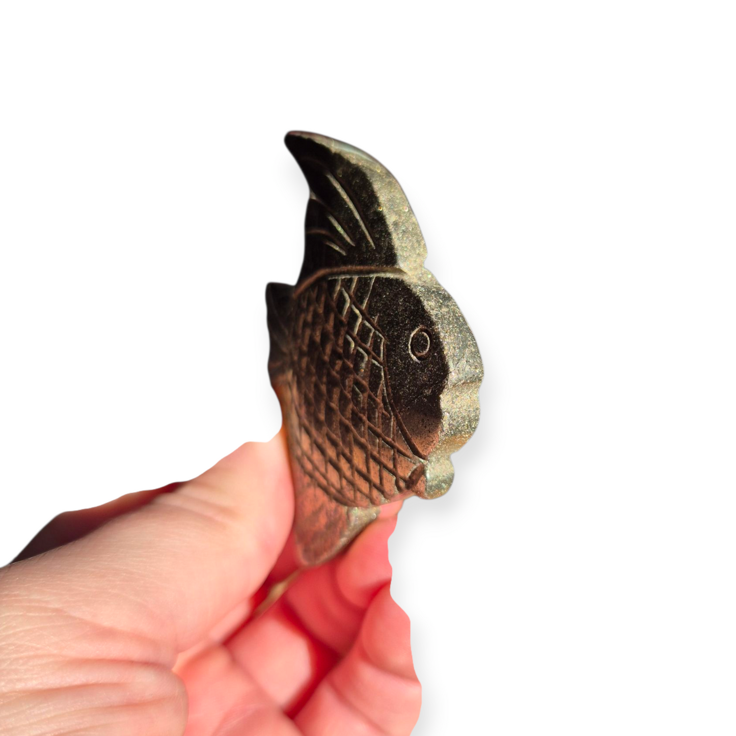 Crystals - Pyrite Fish Carving