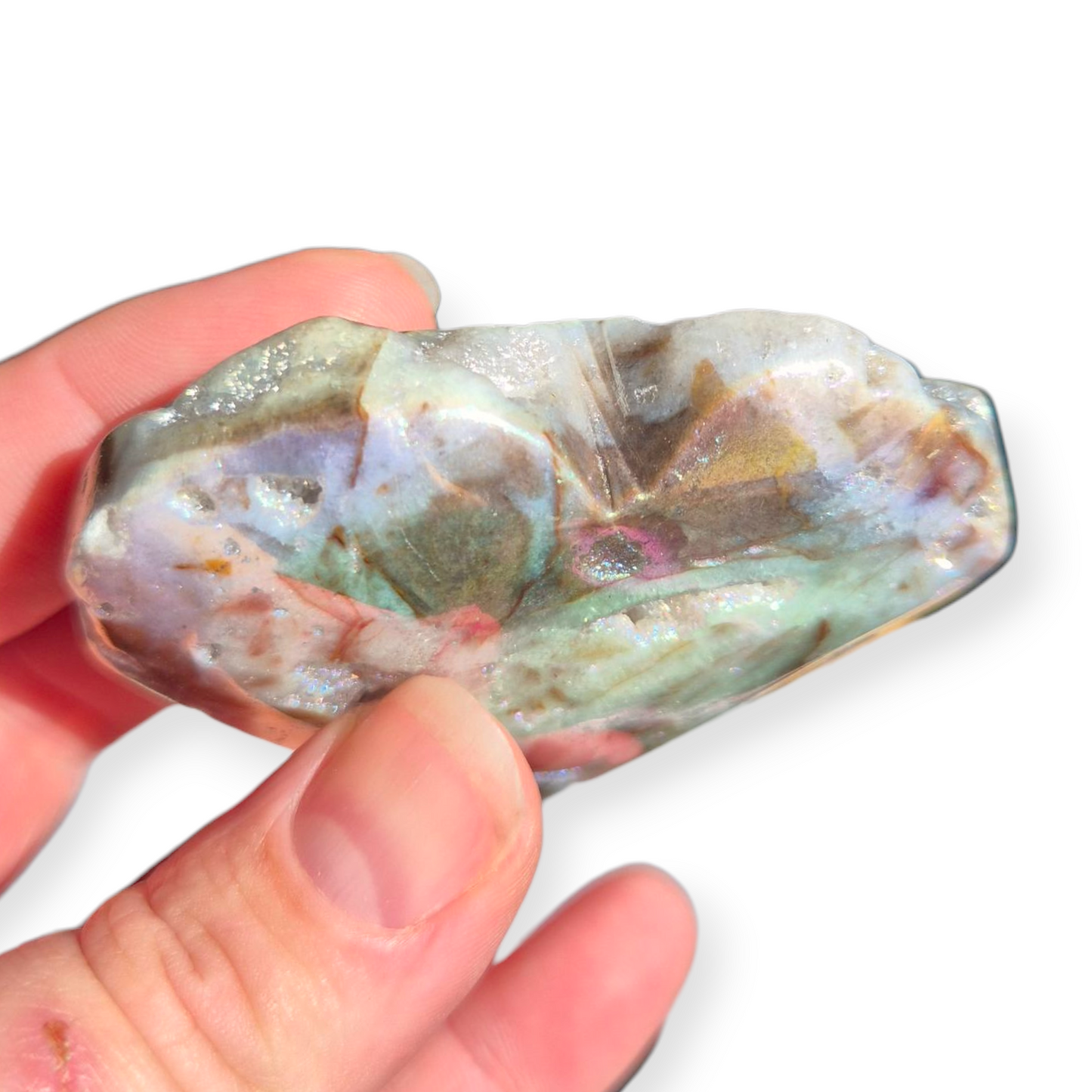 Crystals - Aura Coated Sphalerite Heart Carving
