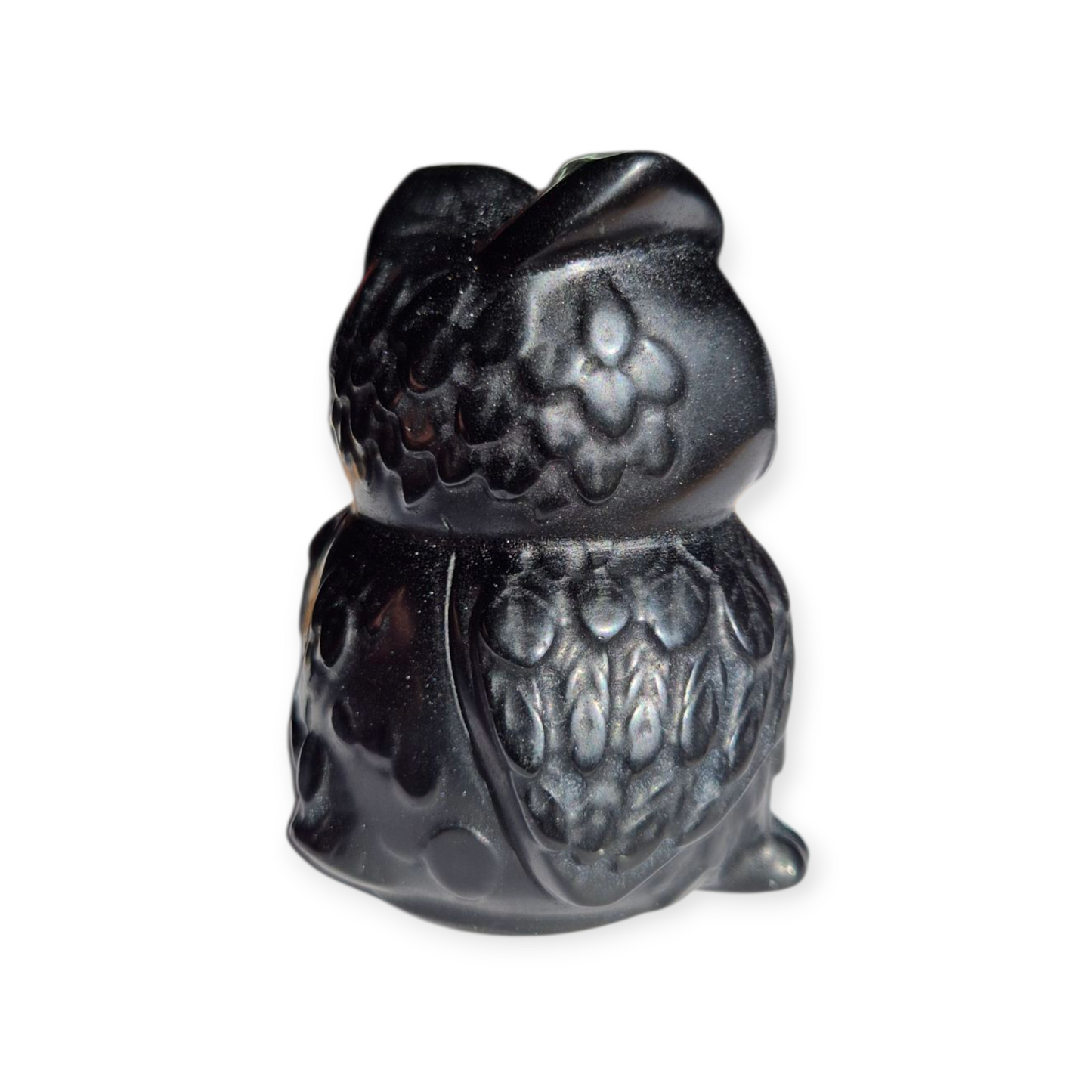Crystals - Black Obsidian Owl Carving