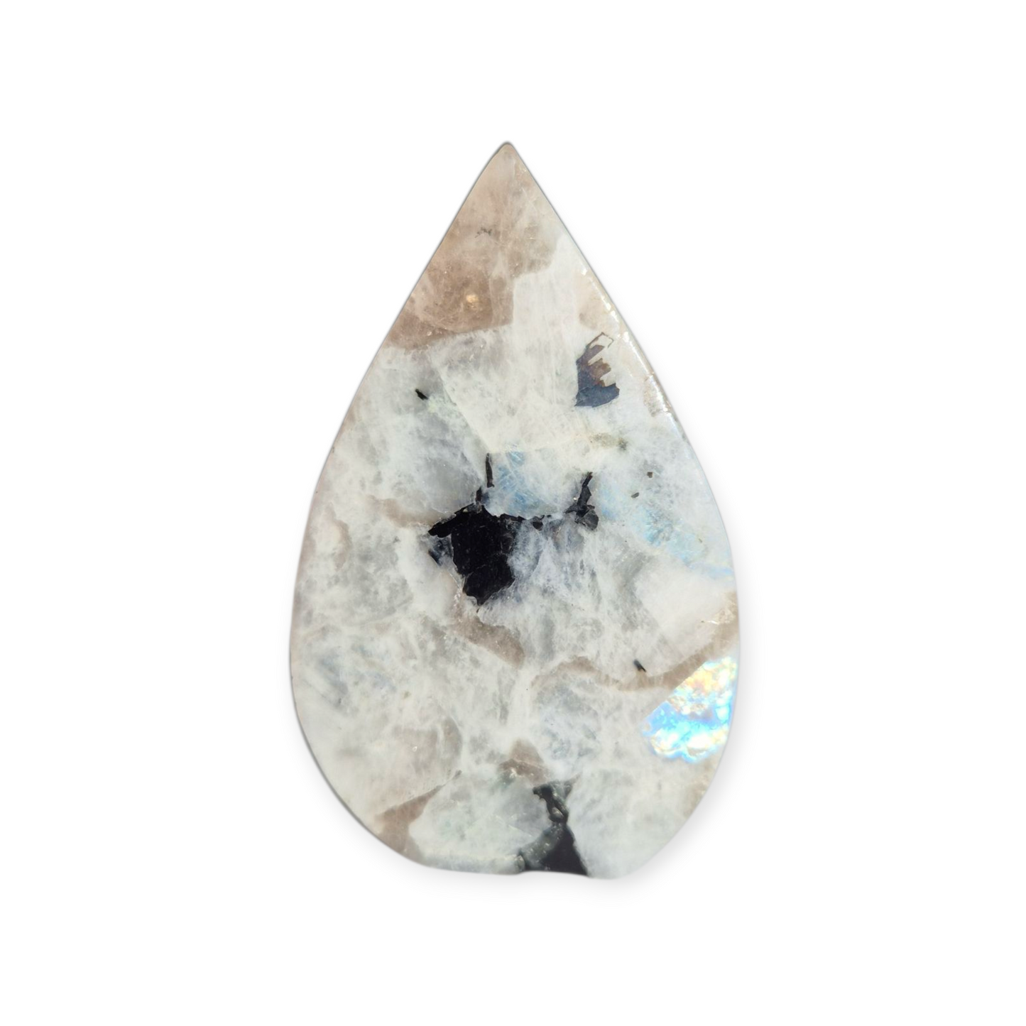 Crystals - Rainbow Moonstone (with Smoky Quartz inclusions) Freeform