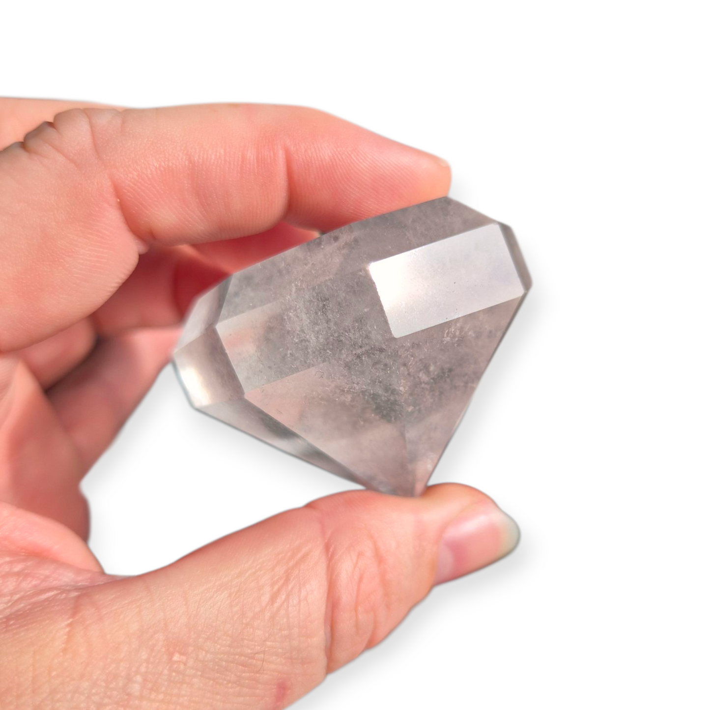 Crystals - Clear Quartz Faceted Diamond
