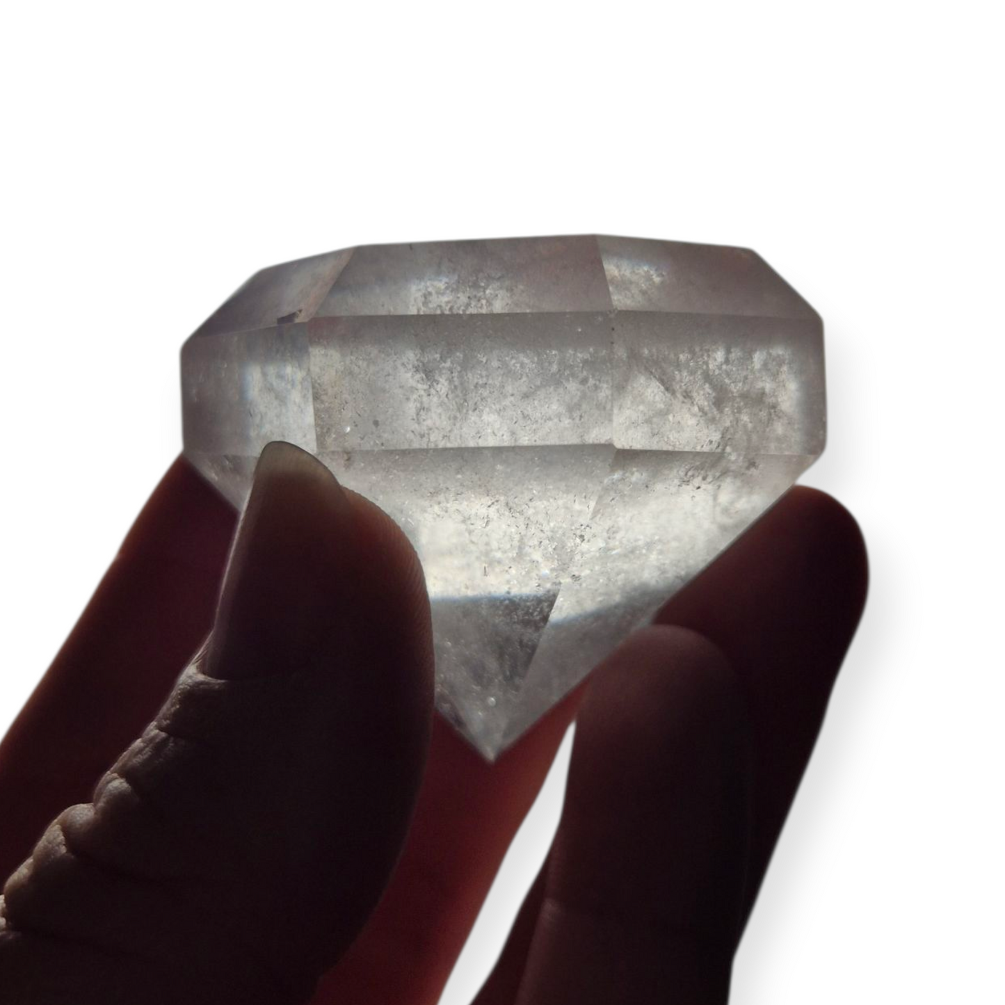 Crystals - Clear Quartz Faceted Diamond