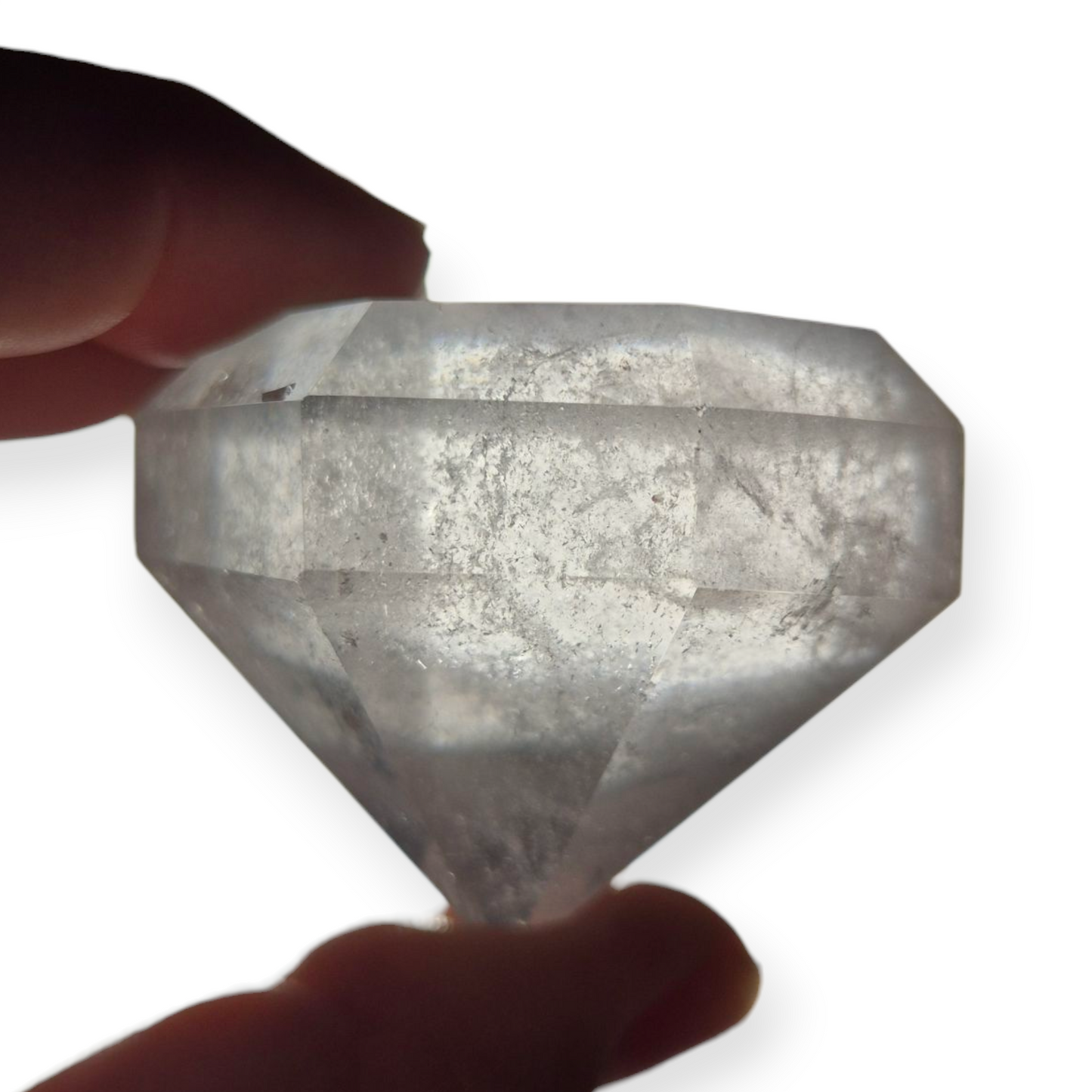 Crystals - Clear Quartz Faceted Diamond