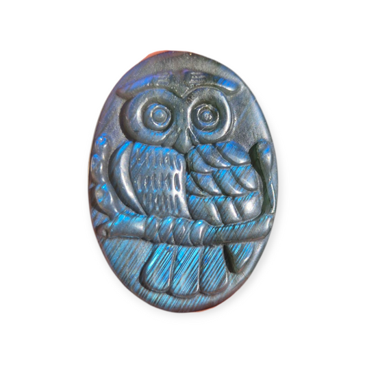 Crystals - Labradorite Owl Carvings
