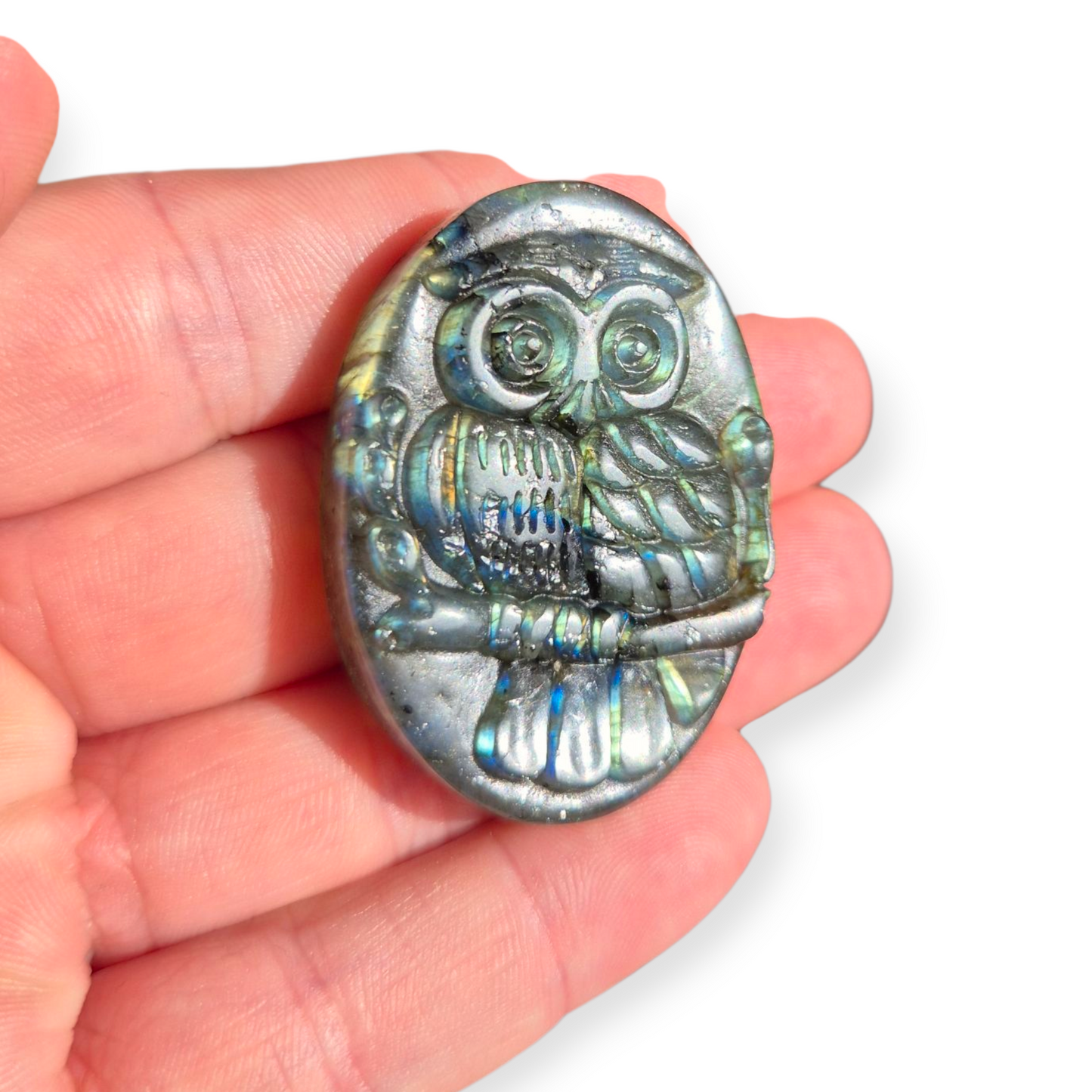 Crystals - Labradorite Owl Carvings