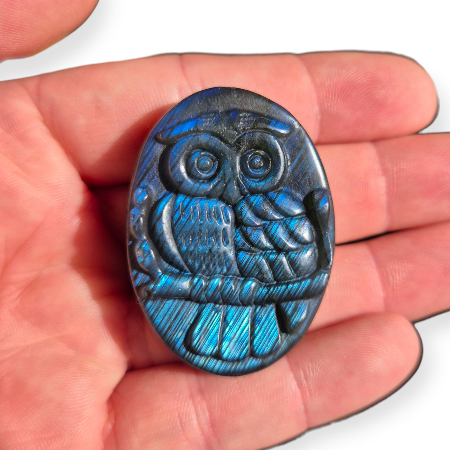 Crystals - Labradorite Owl Carvings