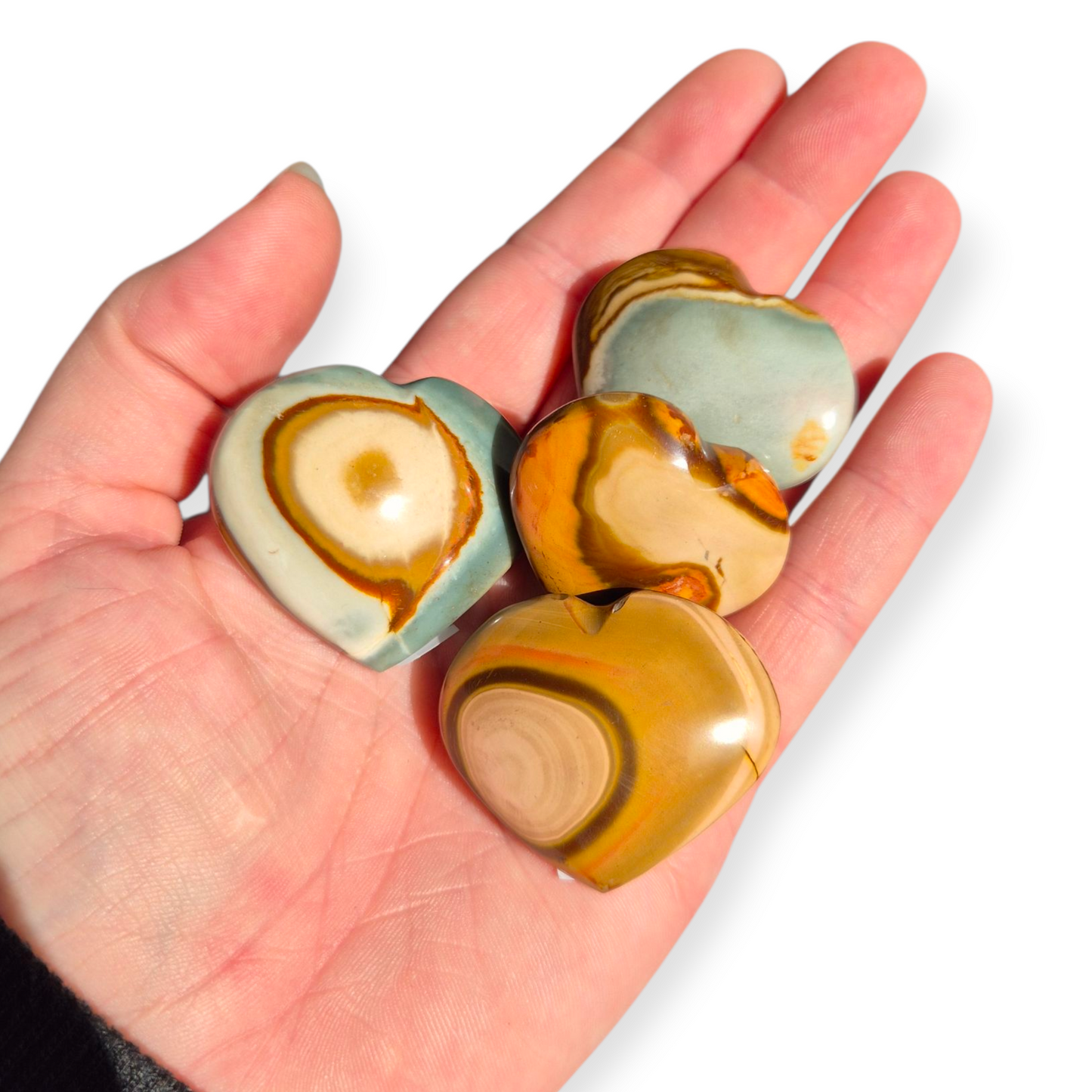Crystals - Polychrome Jasper Heart Carvings