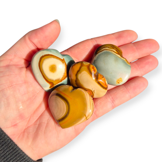 Crystals - Polychrome Jasper Heart Carvings