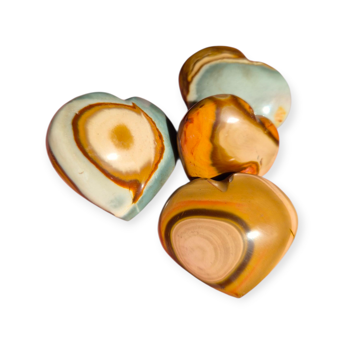 Crystals - Polychrome Jasper Heart Carvings