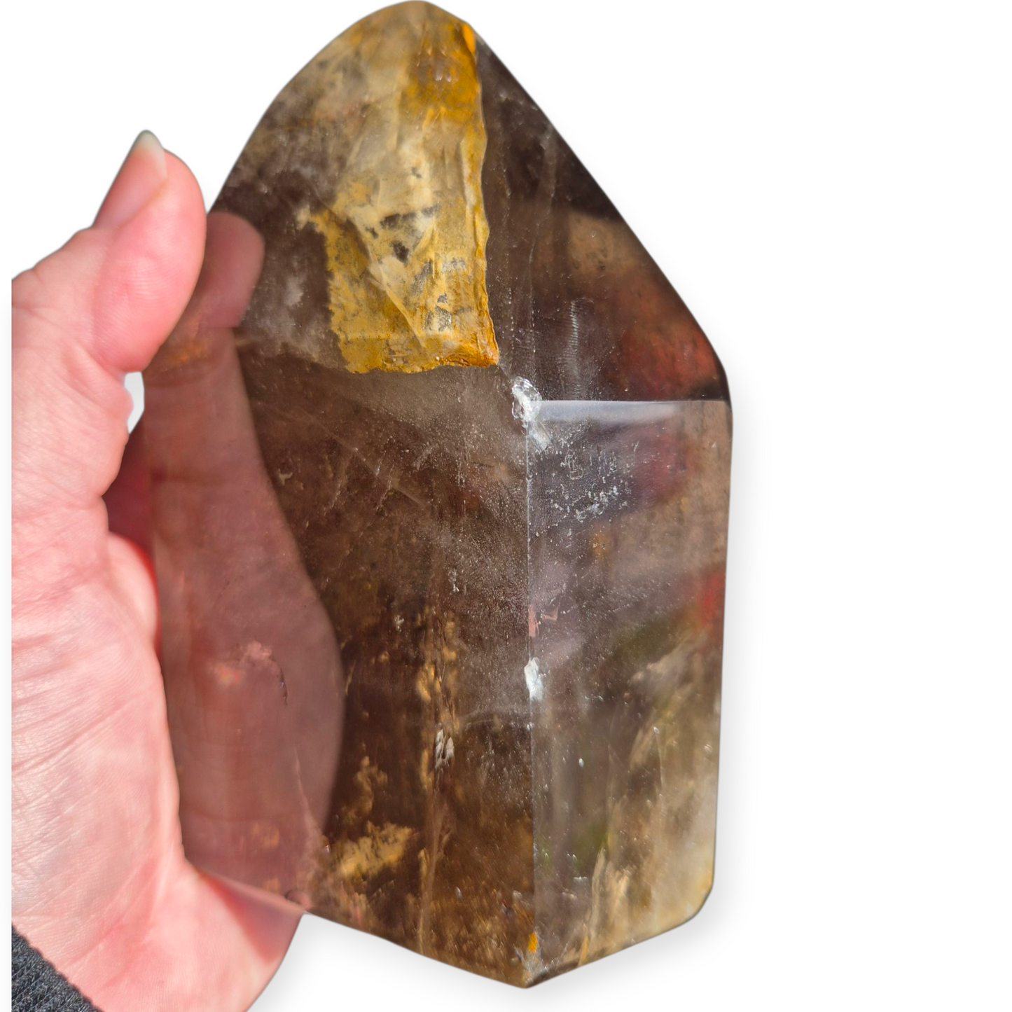 Crystals - Smoky Quartz Polished Freeform Point/Tower