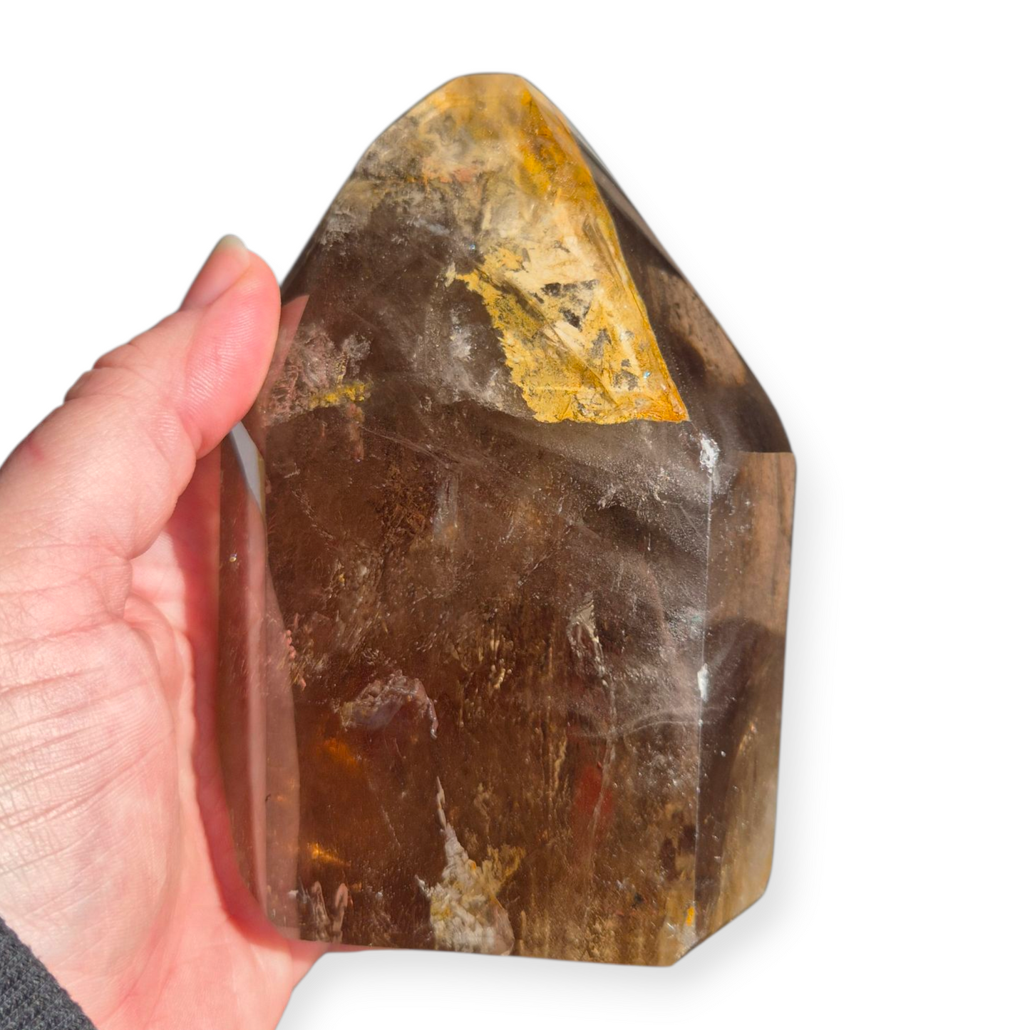 Crystals - Smoky Quartz Polished Freeform Point/Tower