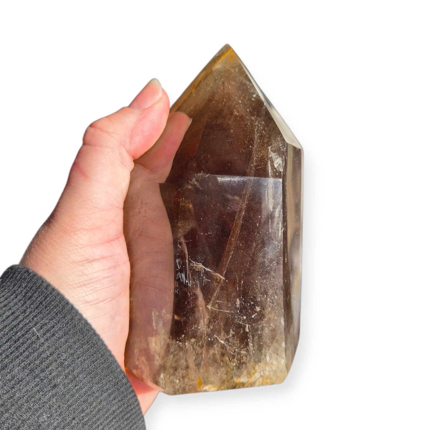 Crystals - Smoky Quartz Polished Freeform Point/Tower