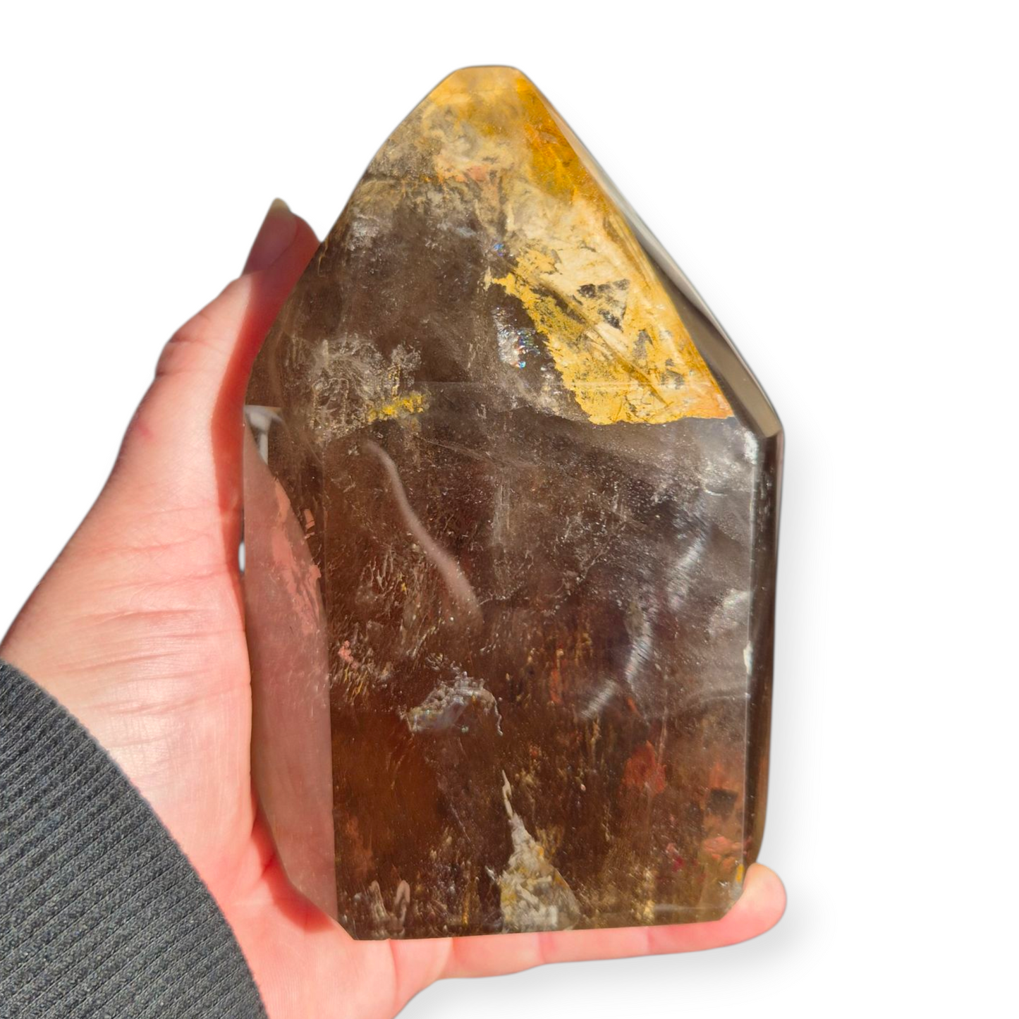 Crystals - Smoky Quartz Polished Freeform Point/Tower