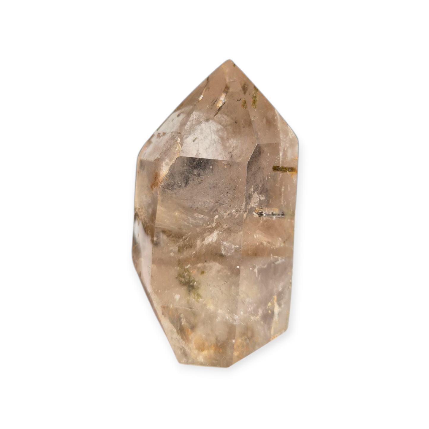 Crystals - Green Tourmaline in Smoky Quartz Generator/Tower