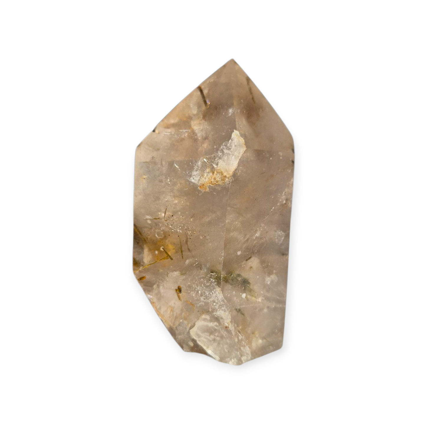 Crystals - Green Tourmaline in Smoky Quartz Generator/Tower