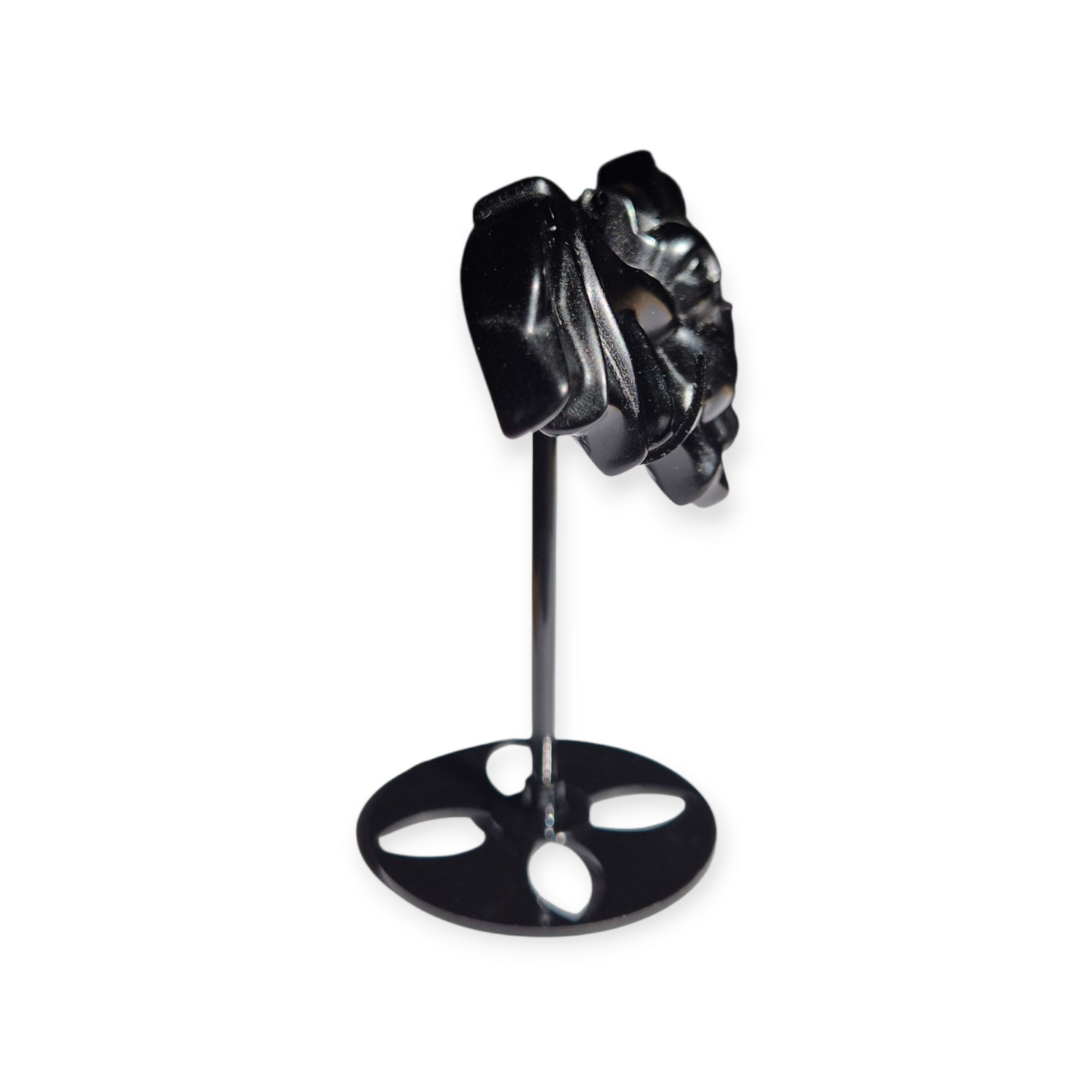 Crystals - Black Obsidian Bat Carving with Stand