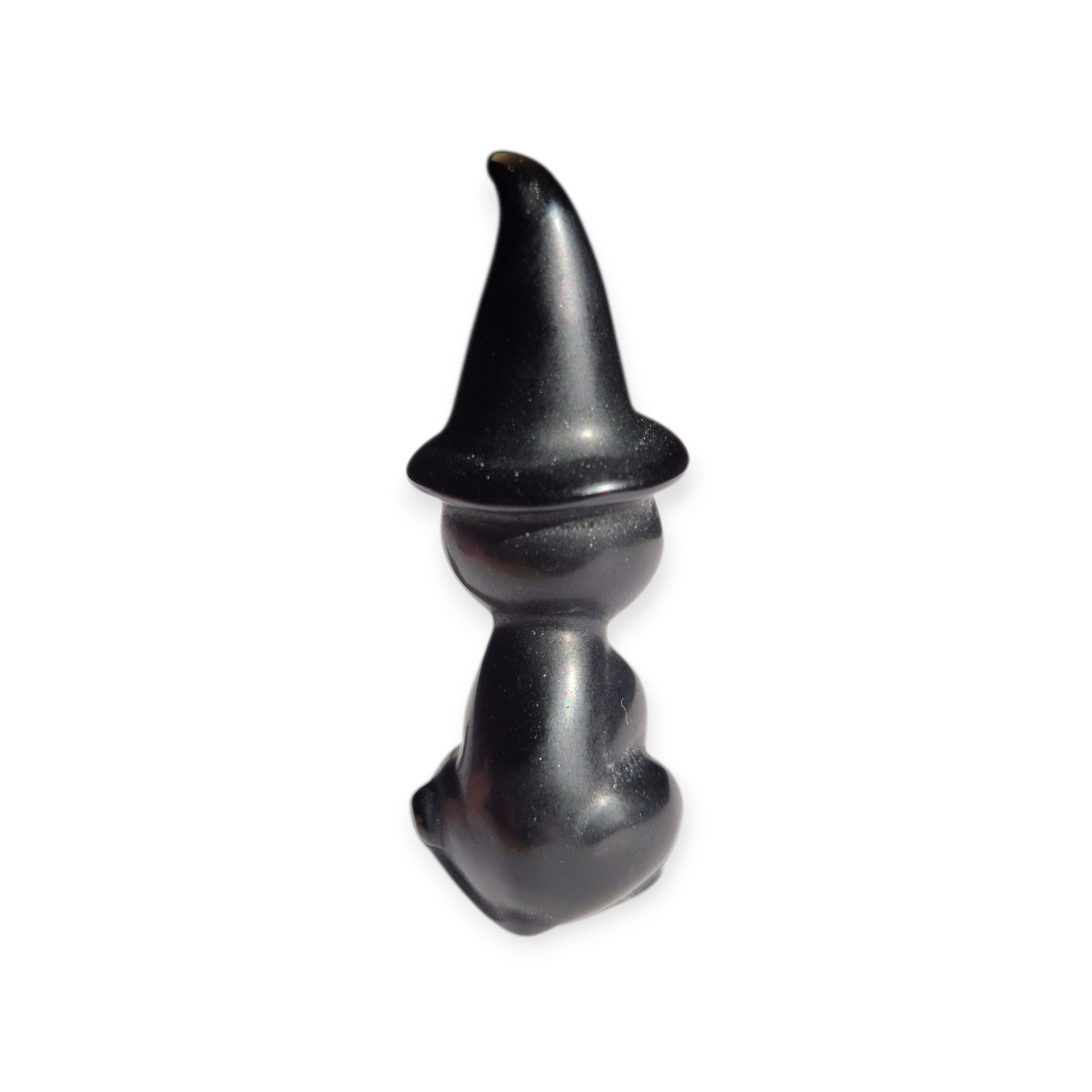 Crystals - Black Obsidian Witch Cat Carvings