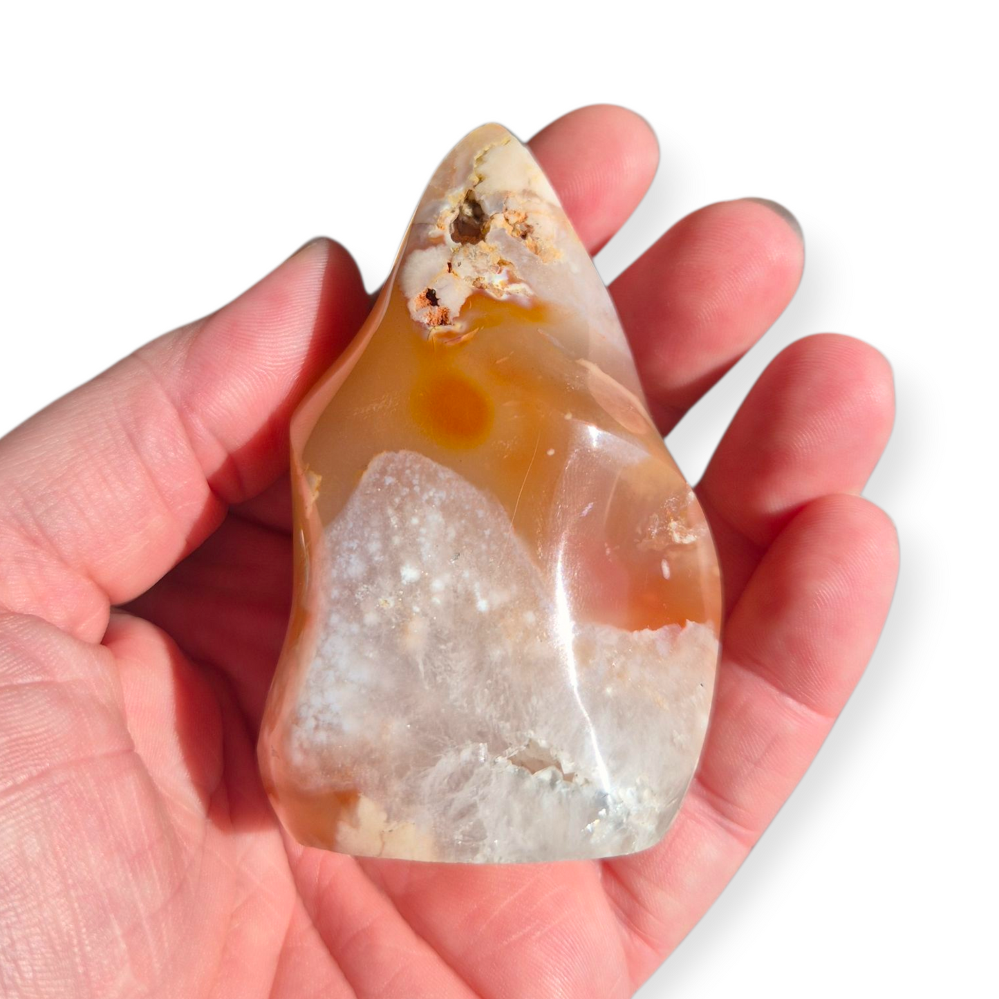 Crystals - Flower Agate Polished Flame