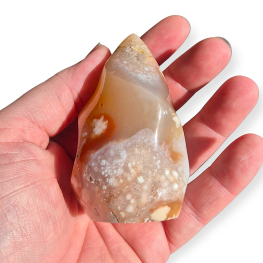 Crystals - Flower Agate Polished Flame