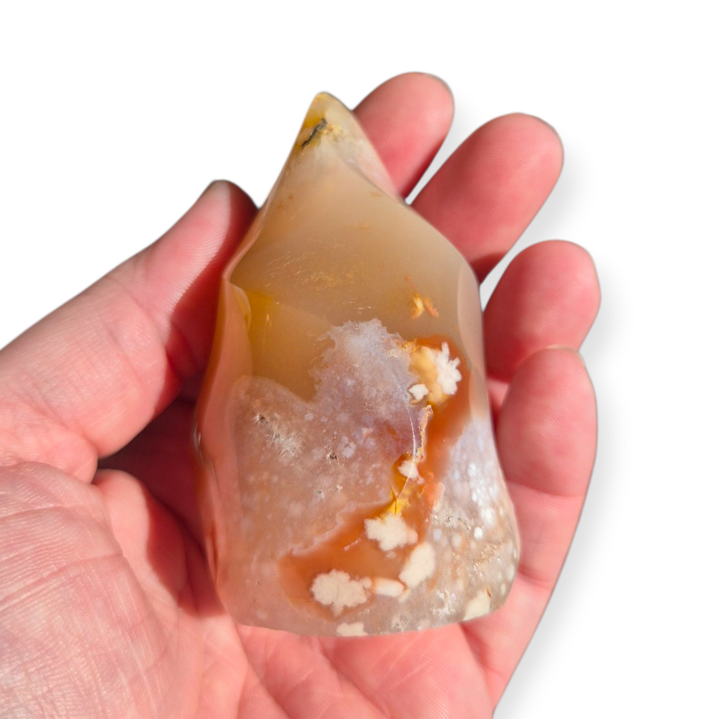 Crystals - Flower Agate Polished Flame