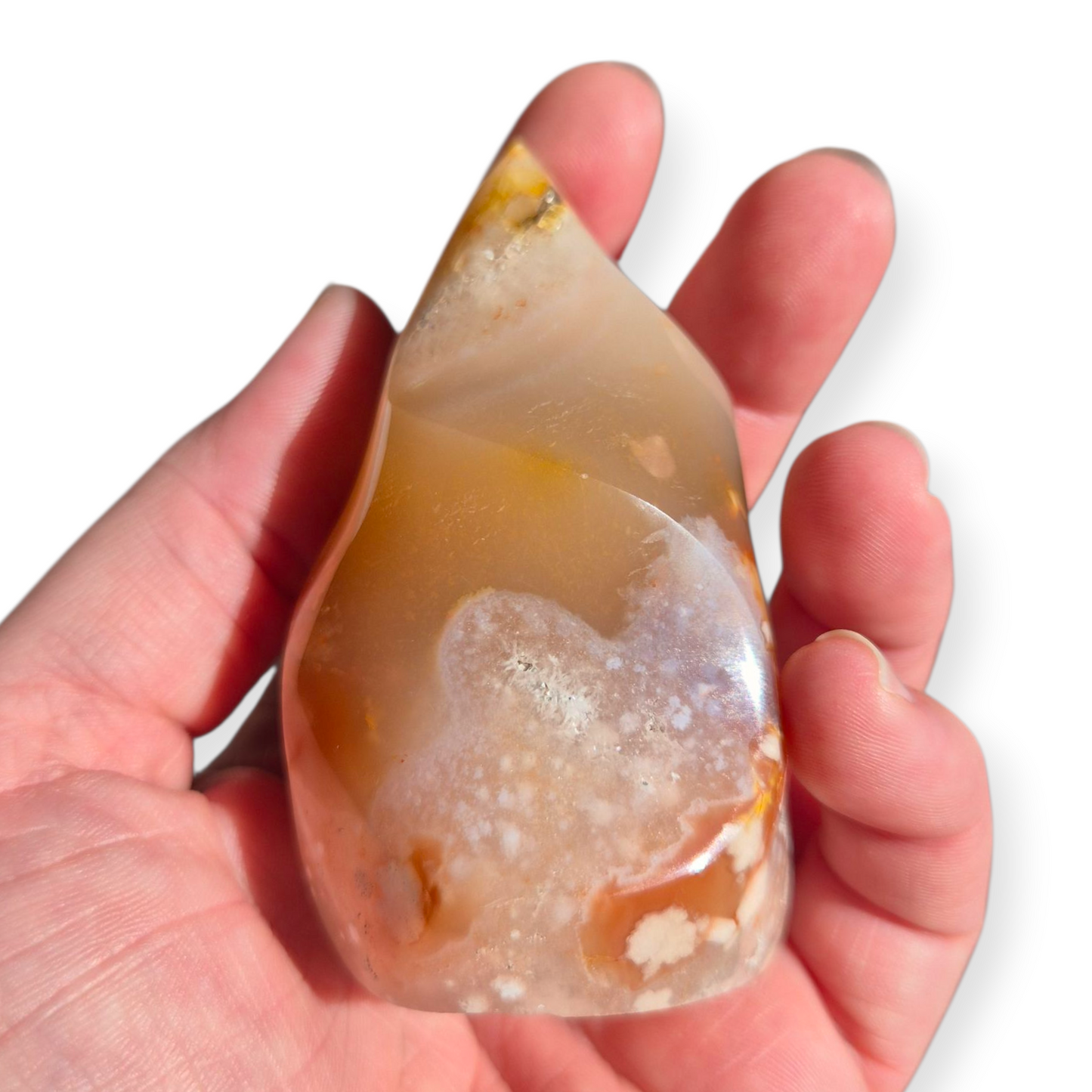 Crystals - Flower Agate Polished Flame