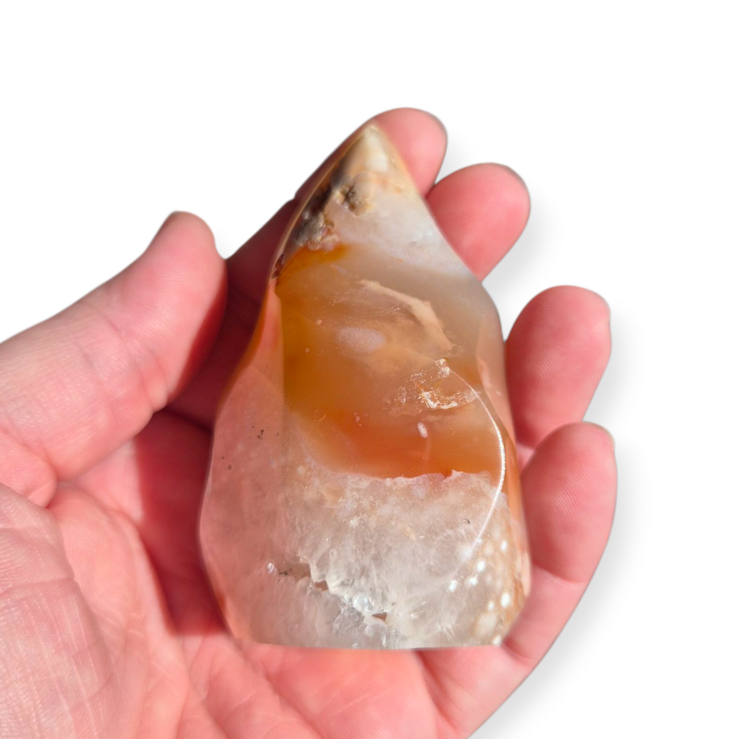 Crystals - Flower Agate Polished Flame