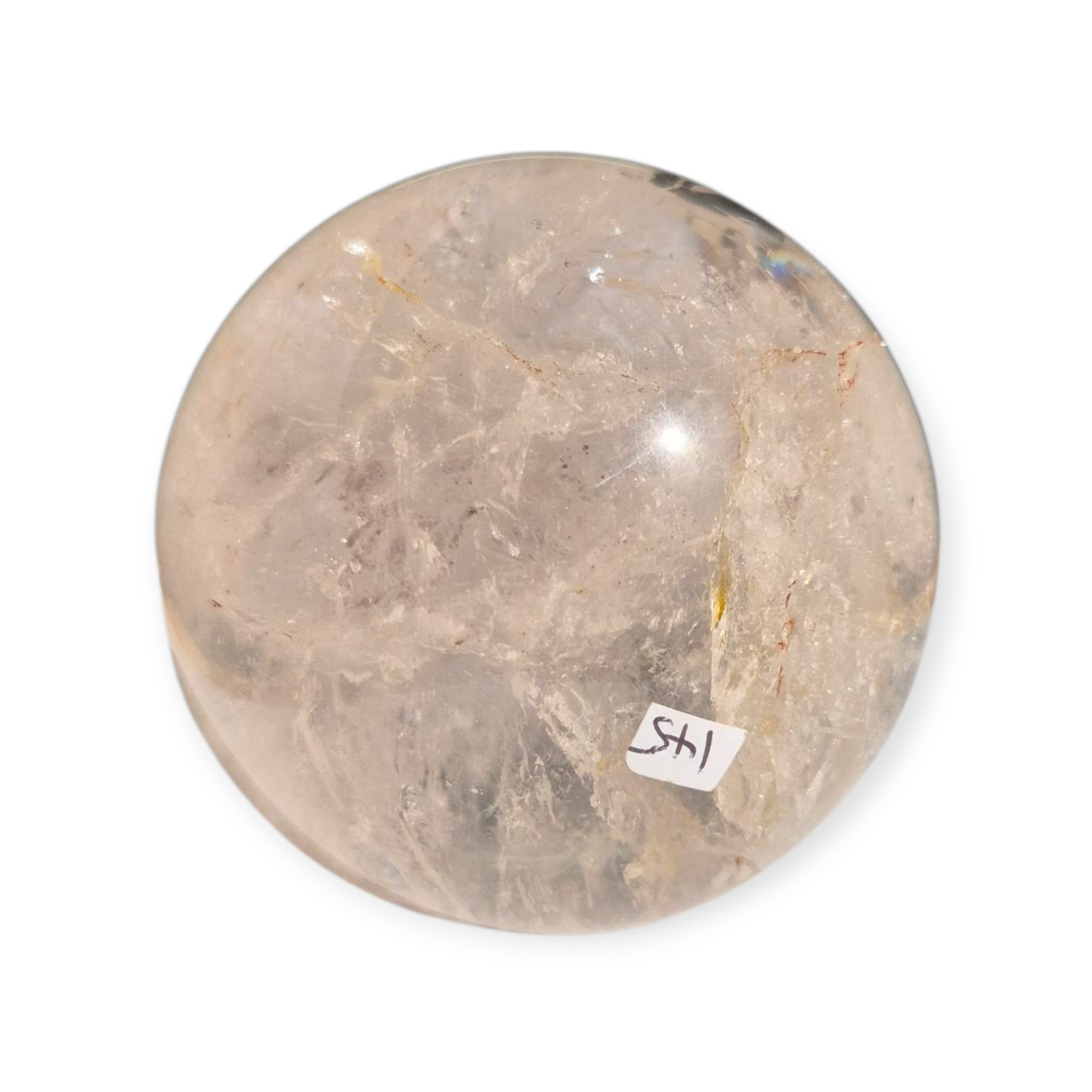 Crystals - Clear Quartz Sphere (with Small Hematoid Quartz Inclusion)