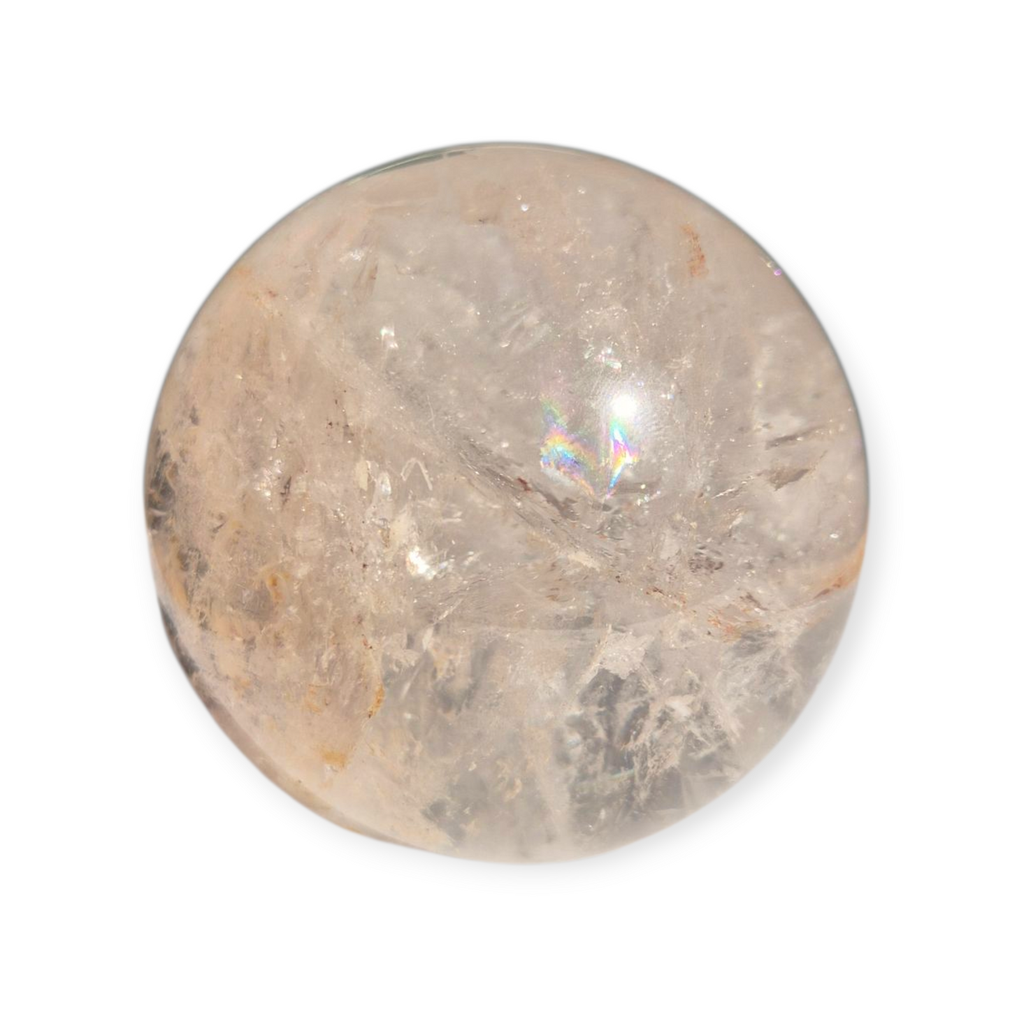 Crystals - Clear Quartz Sphere (with Small Hematoid Quartz Inclusion)