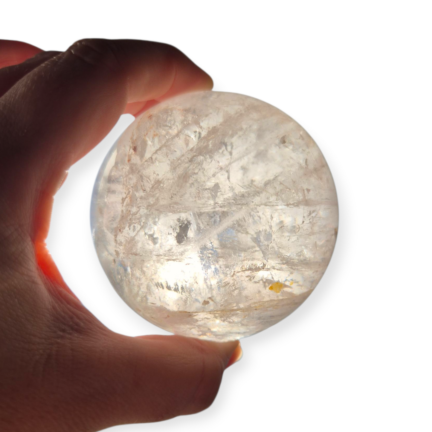 Crystals - Clear Quartz Sphere (with Small Hematoid Quartz Inclusion)