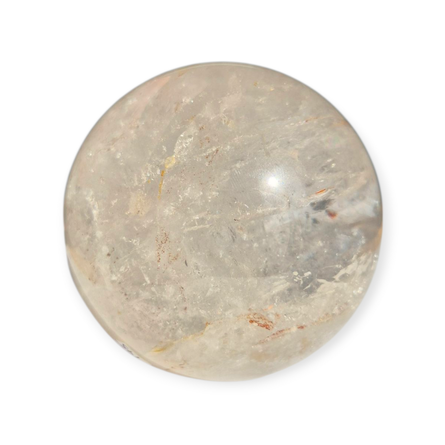 Crystals - Clear Quartz Sphere (with Small Hematoid Quartz Inclusion)