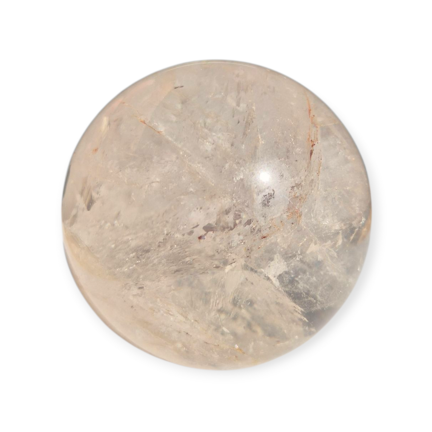 Crystals - Clear Quartz Sphere (with Small Hematoid Quartz Inclusion)