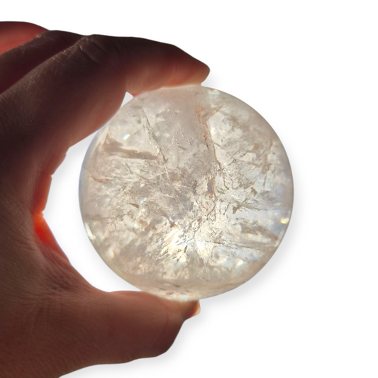 Crystals - Clear Quartz Sphere (with Small Hematoid Quartz Inclusion)