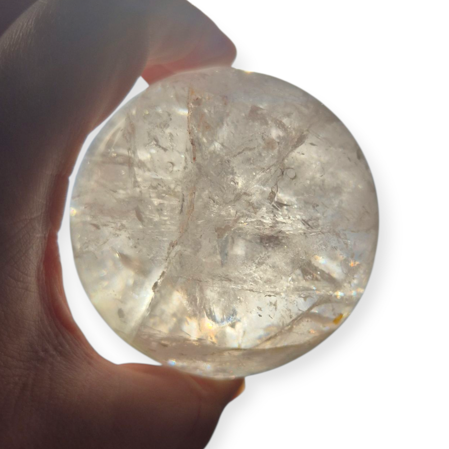 Crystals - Clear Quartz Sphere (with Small Hematoid Quartz Inclusion)