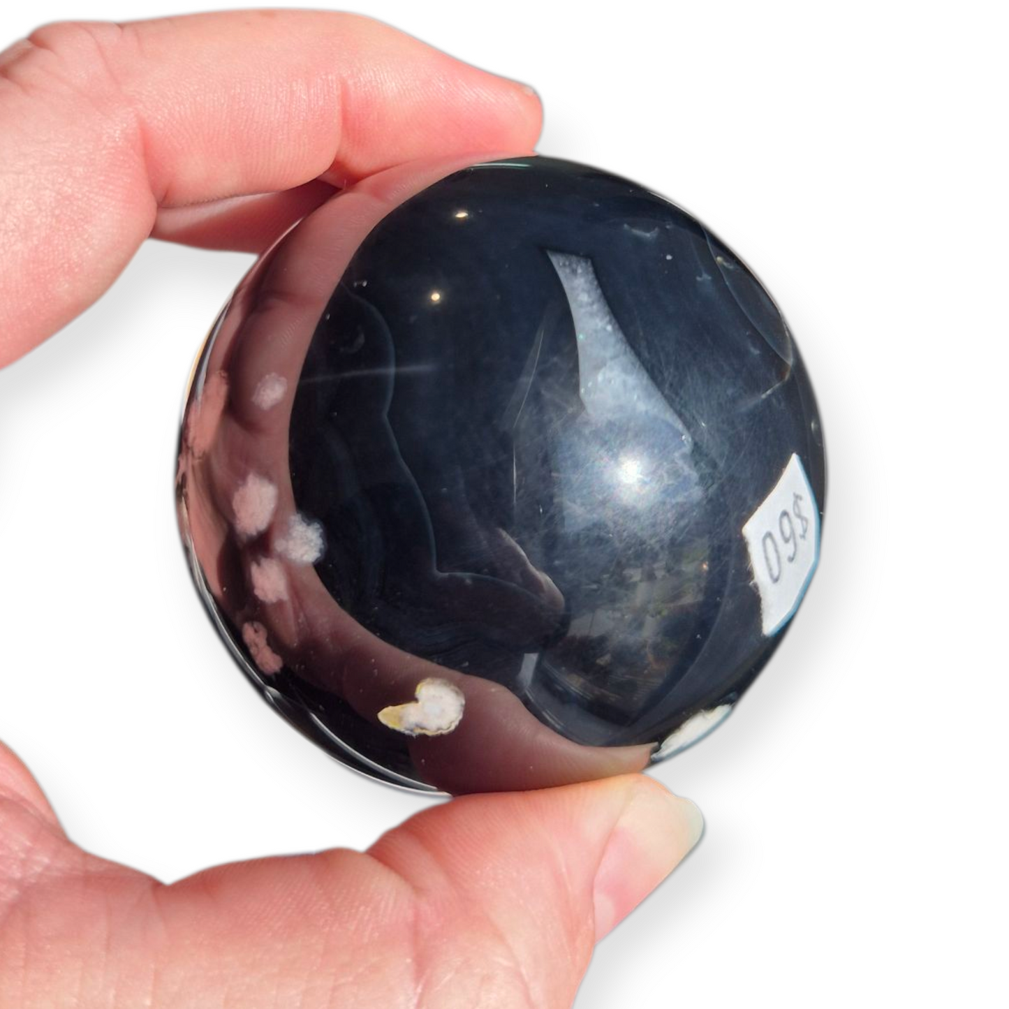Crystals - Black Cherry Blossom Agate Sphere