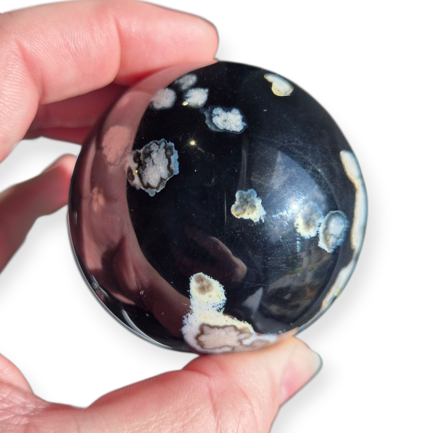 Crystals - Black Cherry Blossom Agate Sphere